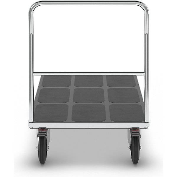 Plattformwagen mit Gitterwänden Rohrschiebebügel Vollgummireifen LxB 1250 x 800 mm verzinkt. TAKKT Industrial-2