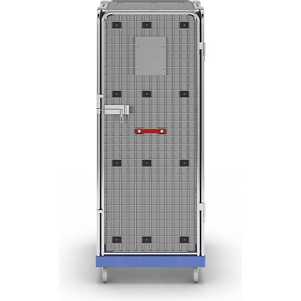 Antidiebstahlrollbehälter blickdicht blau mit klappbarem Zwischenboden. ESB Engineering System Bau GmbH-2