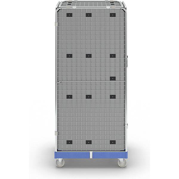 Antidiebstahlrollbehälter blickdicht blau mit klappbarem Zwischenboden. ESB Engineering System Bau GmbH-3