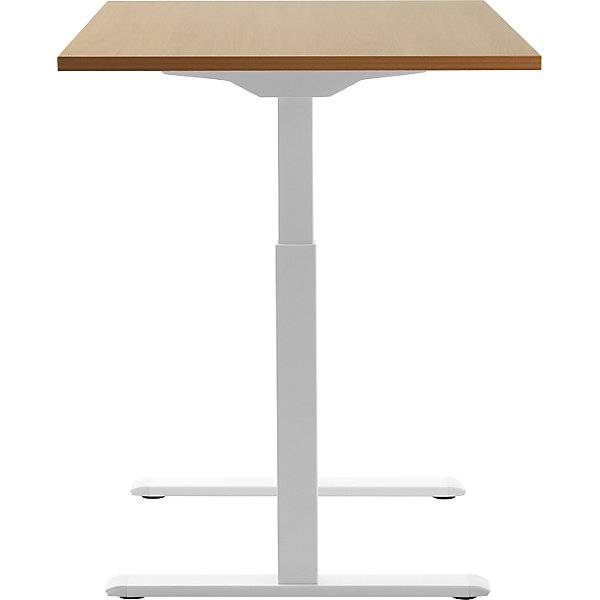 Schreibtisch elektrisch höhenverstellbar gerade BxT 1200 x 800 mm Buche/weiß. Topstar GmbH 67845349-1