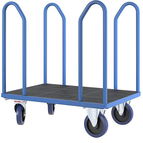 Plattformwagen mit Seitenbügeln Vollelastikreifen LxB 1050 x 700 mm. TAKKT Industrial & Packaging GmbH 69340849-1