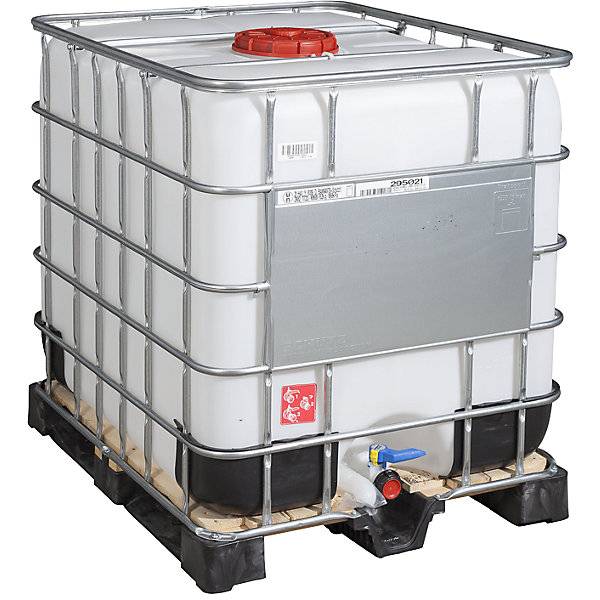 IBC-Container RECOBULK UN-Zulassung Volumen 1000 l auf Holzpalette NW Öffnung 225 mm / NW Auslauf 50 mm.-0