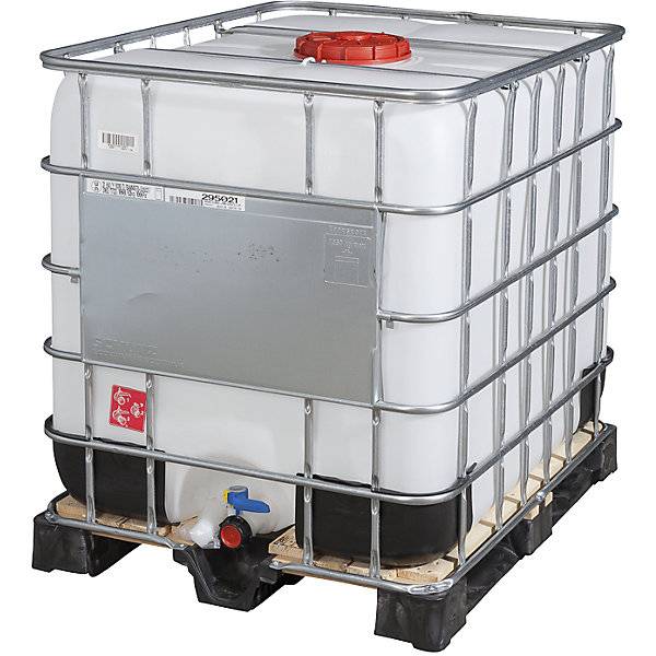IBC-Container RECOBULK UN-Zulassung Volumen 1000 l auf Holzpalette NW Öffnung 225 mm / NW Auslauf 50 mm.-1