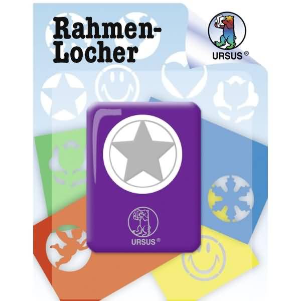 Rahmen-Locher Kunststoff/Metall Stern-0