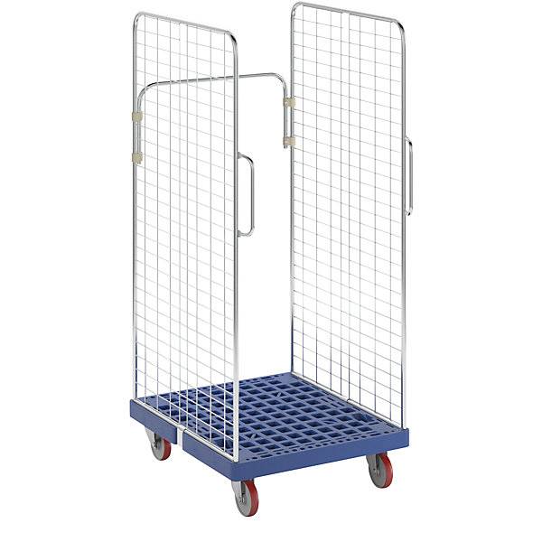 Rollbehälter 2 Seitengitter mit Sicherheitsgriffen enzianblau. ESB Engineering System Bau GmbH 66811749-1