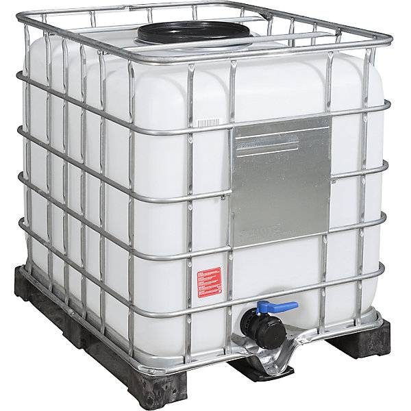IBC-Container RECOBULK Volumen 1000 l auf PE-Palette NW Öffnung 400 mm / NW Auslauf 80 mm. Denios SE 72600249-0