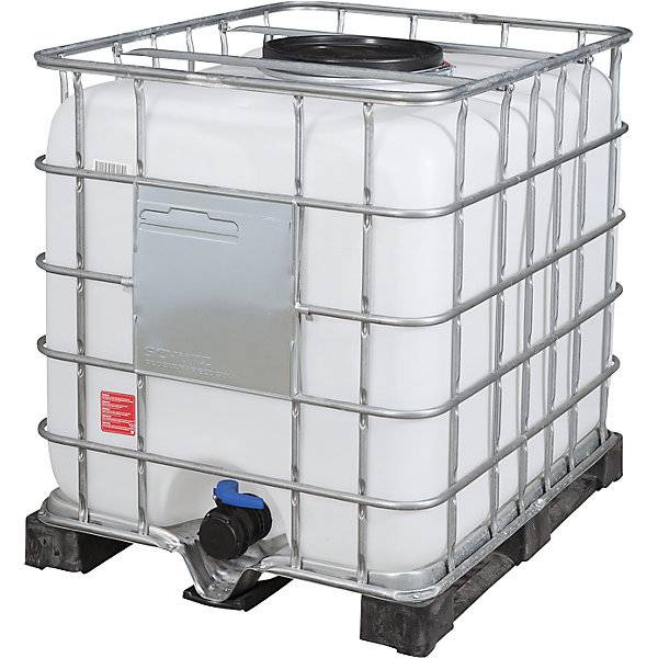 IBC-Container RECOBULK Volumen 1000 l auf PE-Palette NW Öffnung 400 mm / NW Auslauf 80 mm. Denios SE 72600249-3