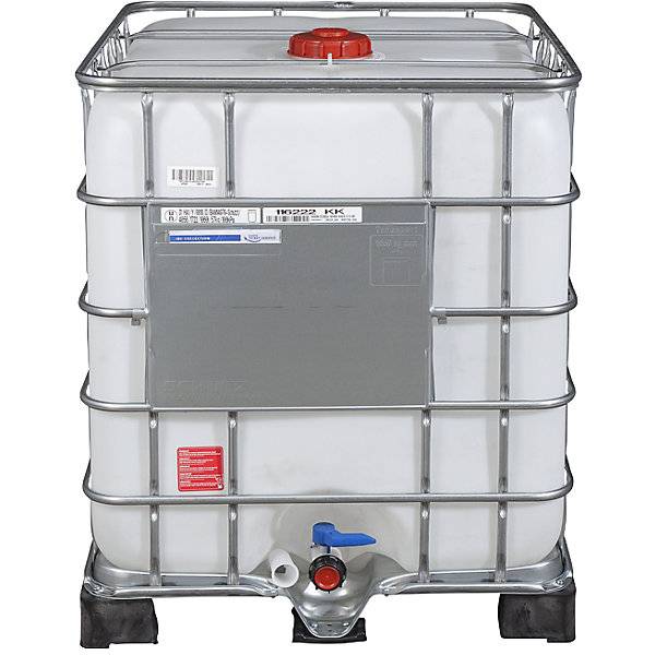 IBC-Container RECOBULK UN-Zulassung Volumen 1000 l auf PE-Palette NW Öffnung 150 mm / NW Auslauf 50 mm. Denios-3