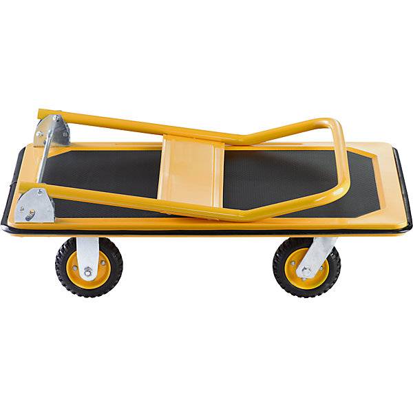Profi-Plattformwagen Tragfähigkeit 300 kg melonengelb Vollgummiräder. TAKKT Industrial & Packaging GmbH-3