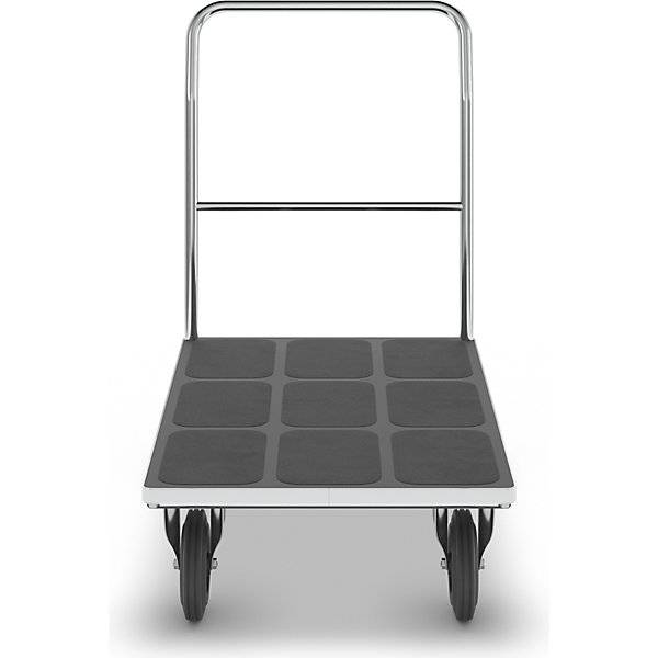 Plattformwagen mit Gitterwänden Rohrschiebebügel Vollgummireifen LxB 1050 x 700 mm verzinkt. TAKKT Industrial-3