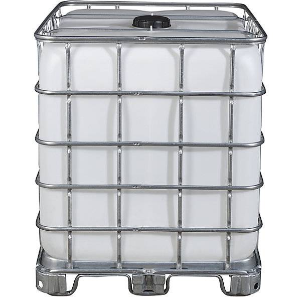 IBC-Container RECOBULK UN-Zulassung Volumen 1000 l auf Stahlkufen-Palette NW Öffnung 150 mm / NW Auslauf 80-1