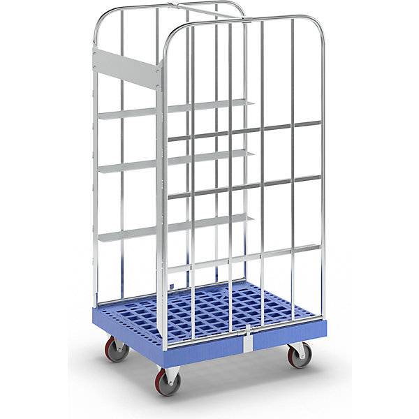 Kommissionierwagen mit Kunststoff-Rollplatte blau. ESB Engineering System Bau GmbH 66811349-0