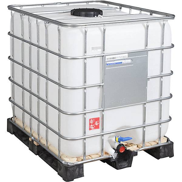 IBC-Container RECOBULK Volumen 1000 l auf Holzpalette NW Öffnung 225 mm / NW Auslauf 50 mm. Denios SE 72599849-0
