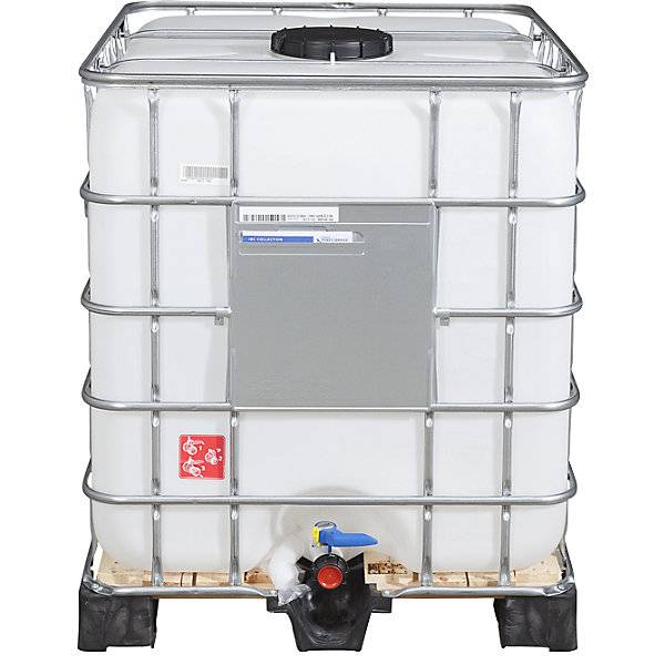 IBC-Container RECOBULK Volumen 1000 l auf Holzpalette NW Öffnung 225 mm / NW Auslauf 50 mm. Denios SE 72599849-4