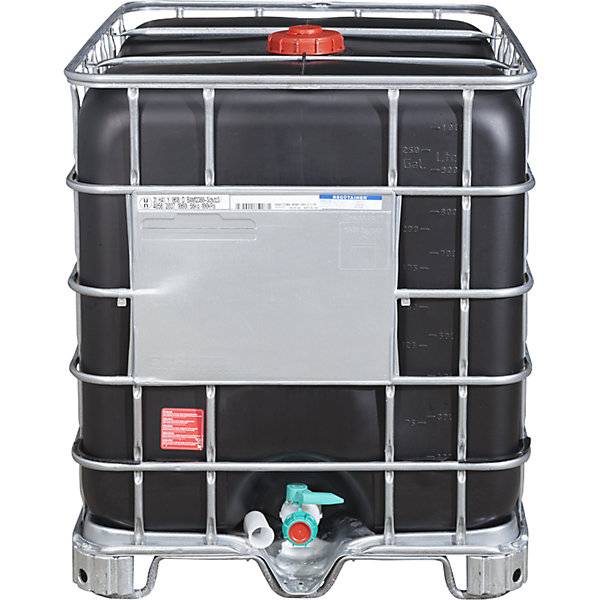 IBC-Container RECOBULK Volumen 1000 l auf Stahlrahmen-Palette NW Öffnung 150 mm / NW Auslauf 50 mm. Denios SE-3