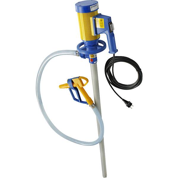 Elektrisches Fasspumpen-Set für leicht aggressive Säuren und leichte Laugen 112 l/min 16 m Höhe. Jessberger-0