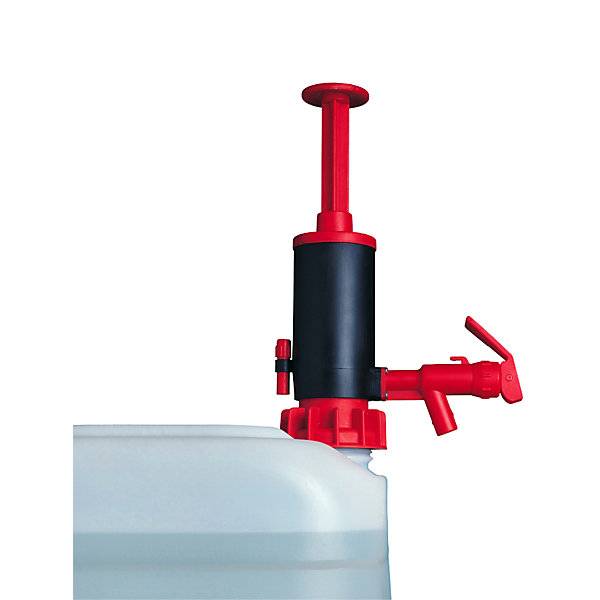 Kanister-/Fass-Dosierhandpumpe für Laugen rot 20 l/min. Jessberger GmbH 64918349-0