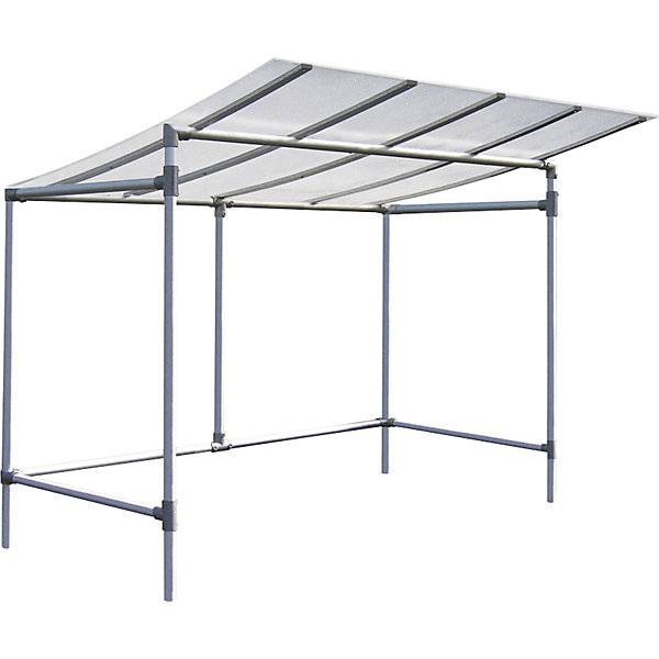 Fahrradüberdachung ECO Grundmodell ohne Verkleidung Breite 2453 mm silber. SPL Deutschland GmbH 72060449