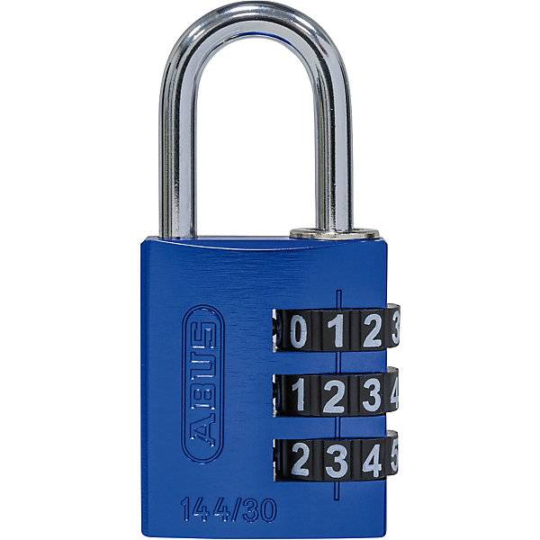 Zahlenschloss Aluminium mit verstellbaren Code 144/30 VE 6 Stk blau. ABUS | August Bremicker Söhne Bremicker-0