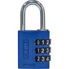 Zahlenschloss Aluminium mit verstellbaren Code 144/30 VE 6 Stk blau. ABUS | August Bremicker Söhne Bremicker