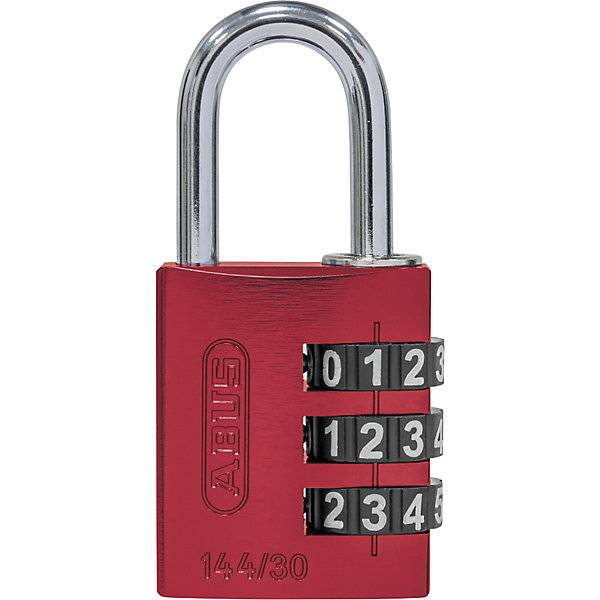 Zahlenschloss Aluminium mit verstellbaren Code 144/30 VE 6 Stk rot. ABUS | August Bremicker Söhne Bremicker-0