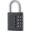 Zahlenschloss Aluminium mit verstellbaren Code 144/40 VE 6 Stk schwarz. ABUS | August Bremicker Söhne
