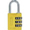 Zahlenschloss Aluminium 144/30 Lock-Tag VE 6 Stk gelb. ABUS 65133849