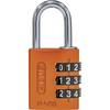 Zahlenschloss Aluminium 144/30 Lock-Tag VE 6 Stk orange. ABUS 651341 49