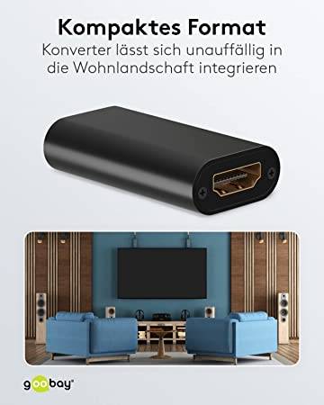 Goobay 58491 HDMI Verstärker zur Verlängerung 40m HDMI Kabel 4K @ 30Hz Verstärker HDMI Kupplung Extender Signal Repeater-2