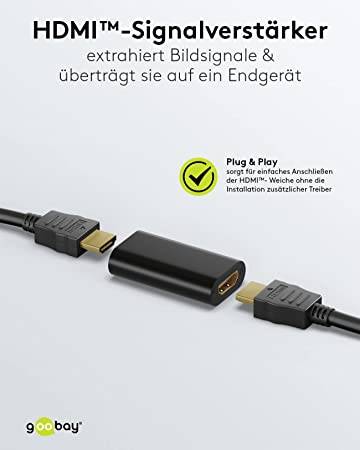 Goobay 58491 HDMI Verstärker zur Verlängerung 40m HDMI Kabel 4K @ 30Hz Verstärker HDMI Kupplung Extender Signal Repeater-4