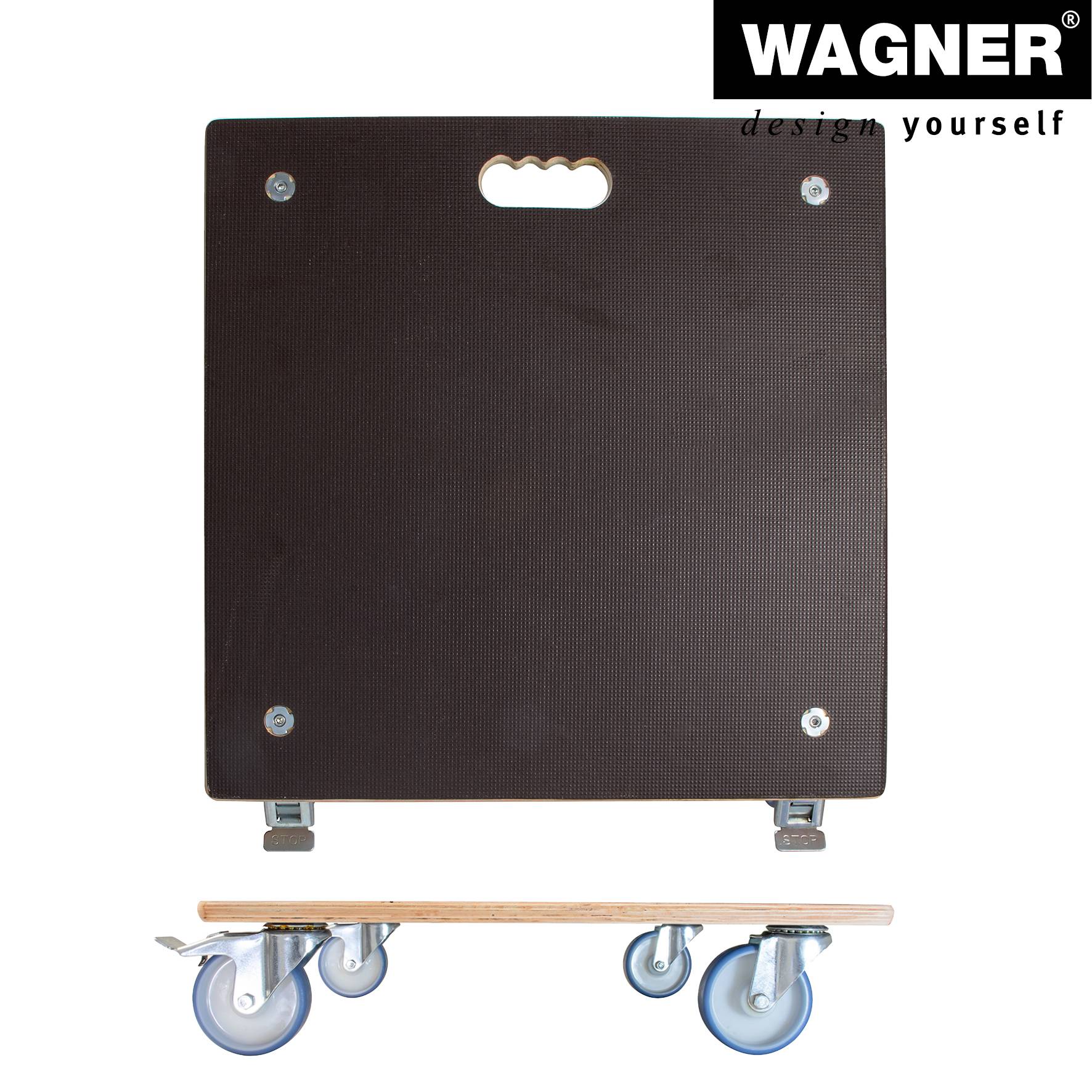 WAGNER Pflanzenroller/Transporthilfe MAXIGRIP 58 x 58 x 14,5 cm, wetterfest, Bremsen, max 300 kg, DE Ware - 20135801-4