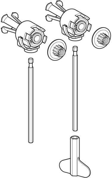 Geberit Befestigungsmaterial für Wand-Bidet, Wand-WC, Montage von unten, Typ EFF2-1