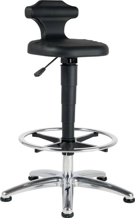 Sitz-/Stehstuhl Flex Integralschaum Sitz-H.510-780mm m.Fußring ESD BIMOS-0