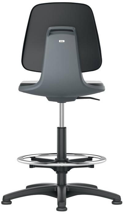 Arbeitsdrehstuhl Labsit Bodengleiter+Fußring Sitzsch.anth.Integralschaum