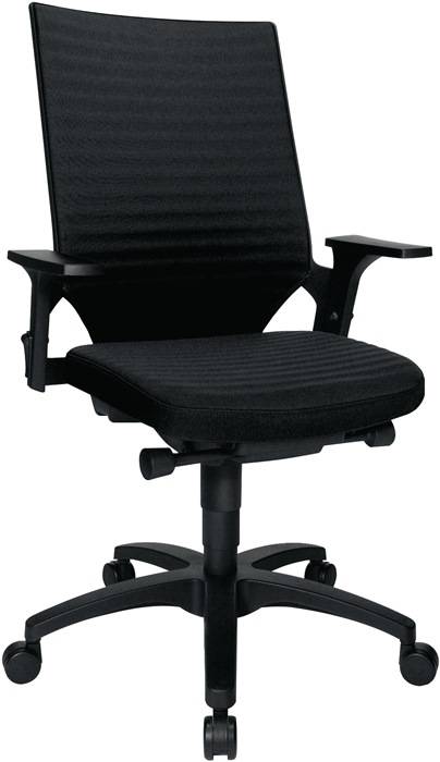 Bürodrehstuhl Autosynchr.-T.schwarz 420-550mm m.Lehnen Trgf.110kg TOPSTAR-0