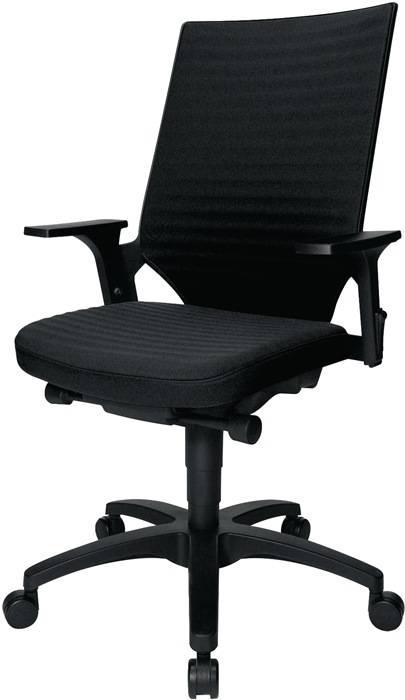 Bürodrehstuhl Autosynchr.-T.schwarz 420-550mm m.Lehnen Trgf.110kg TOPSTAR-2
