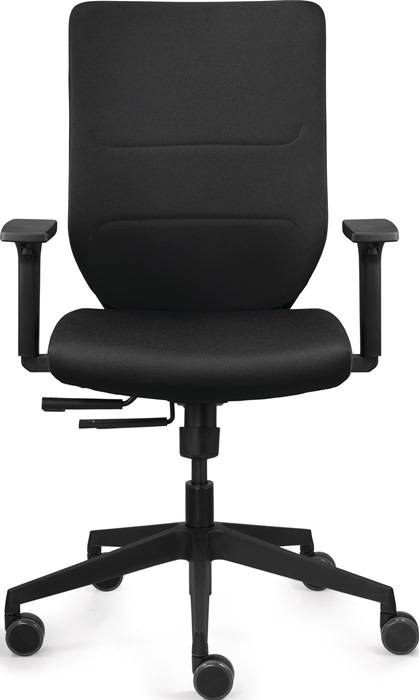 Bürodrehstuhl Comfort Armlehnen,verst.schwarz 410-520mm,Tragf.110kg Synchront.-2
