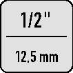Symbolbild für Steckschlüsseleinsatz 900 1/2 Zoll 6-kant SW 10mm L.38mm HAZET