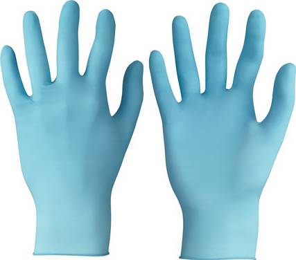 Einw.-Handsch.TouchNTuff 92-670 Gr.7,5-8 hellblau Nitril 100 St./Box