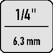 Symbolbild für Steckschlüsseleinsatz 850 1/4 Zoll 6-kant SW 7mm L.25mm HAZET