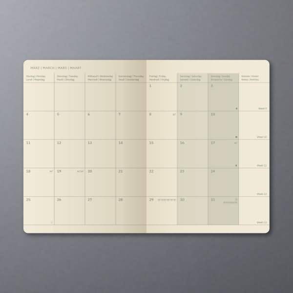 Monats-Kalenderheft Conceptum 2024 ca. A6 1 Monat/2 Seiten Softcover black-1