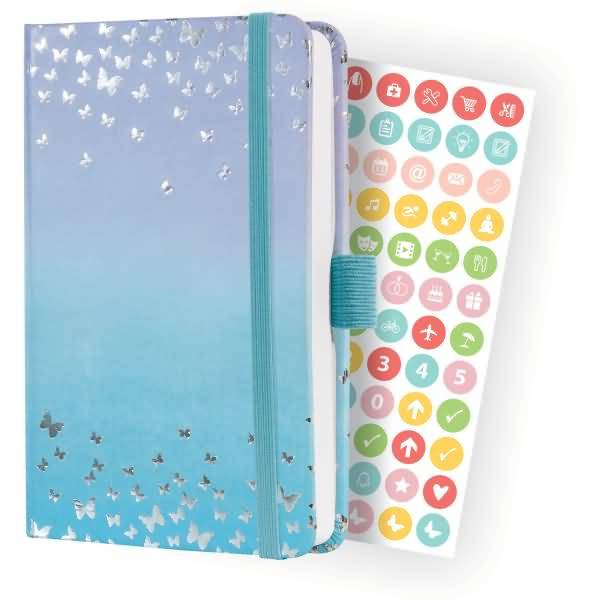 sigel Buchkalender Jolie 2024 "Butterfly Confetti Sky", A6 (8203935)