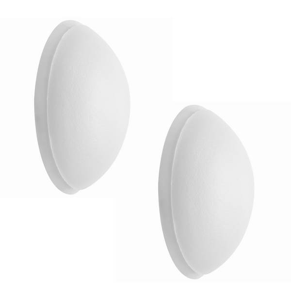 WAGNER Wandpuffer SOG WHITE 2-tlg. Set - Ø 30 x 10 mm, hochwertiger Kunststoff, Schrauben oder Kleben - 15233012