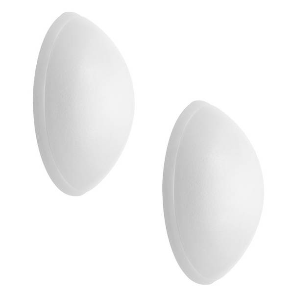 WAGNER Wandpuffer SOG WHITE 2-tlg. Set - Ø 40 x 12 mm, hochwertiger Kunststoff, Schrauben oder Kleben - 15234012