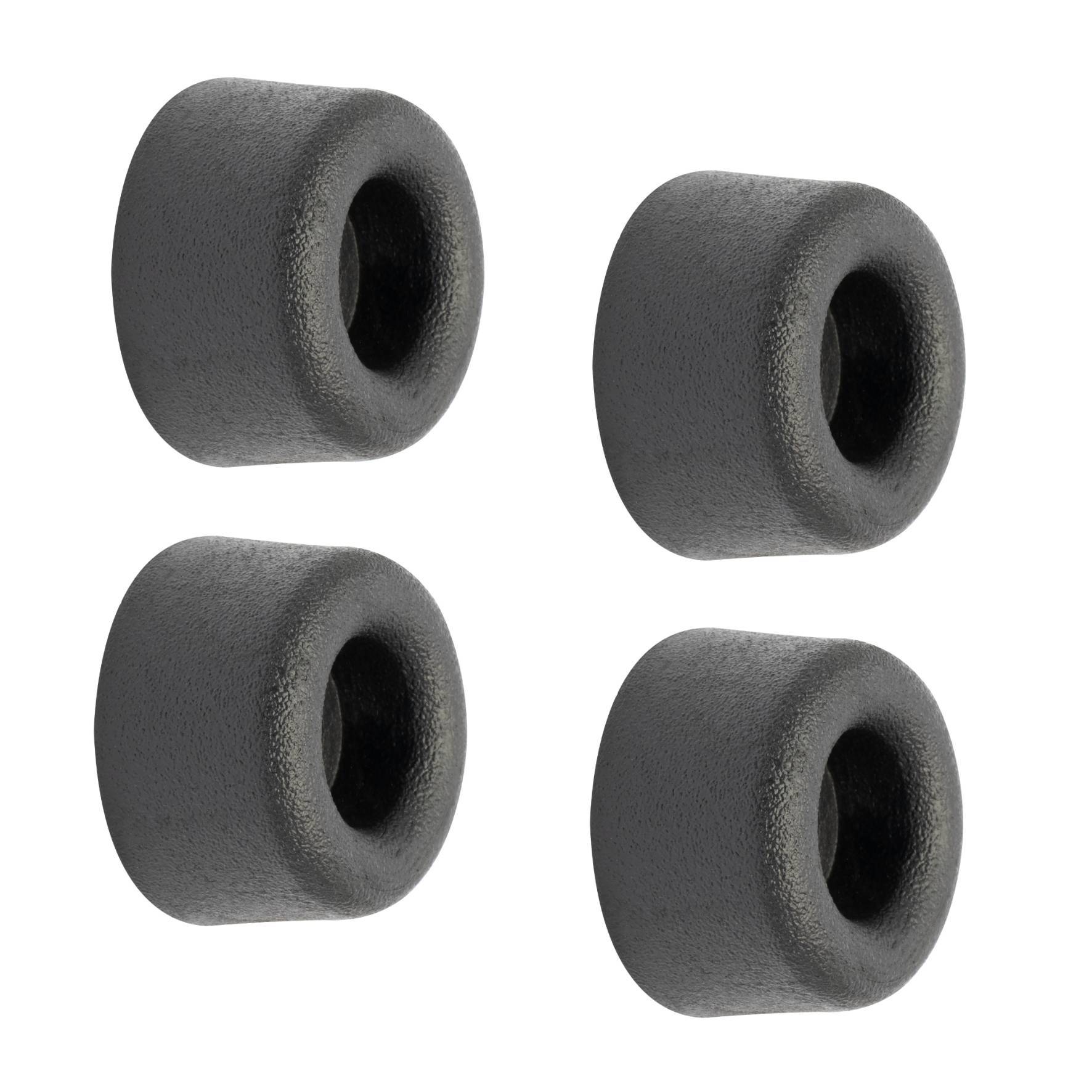 WAGNER Wandtürstopper VULKANO MINI 4tlg. Set - Ø 20 x 10 mm, Vollgummi, schwarz, zum Schrauben - 15501004-0