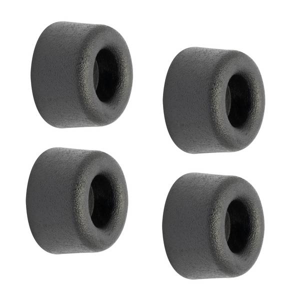 WAGNER Wandtürstopper VULKANO MINI 4tlg. Set - Ø 20 x 10 mm, Vollgummi, schwarz, zum Schrauben - 15501004