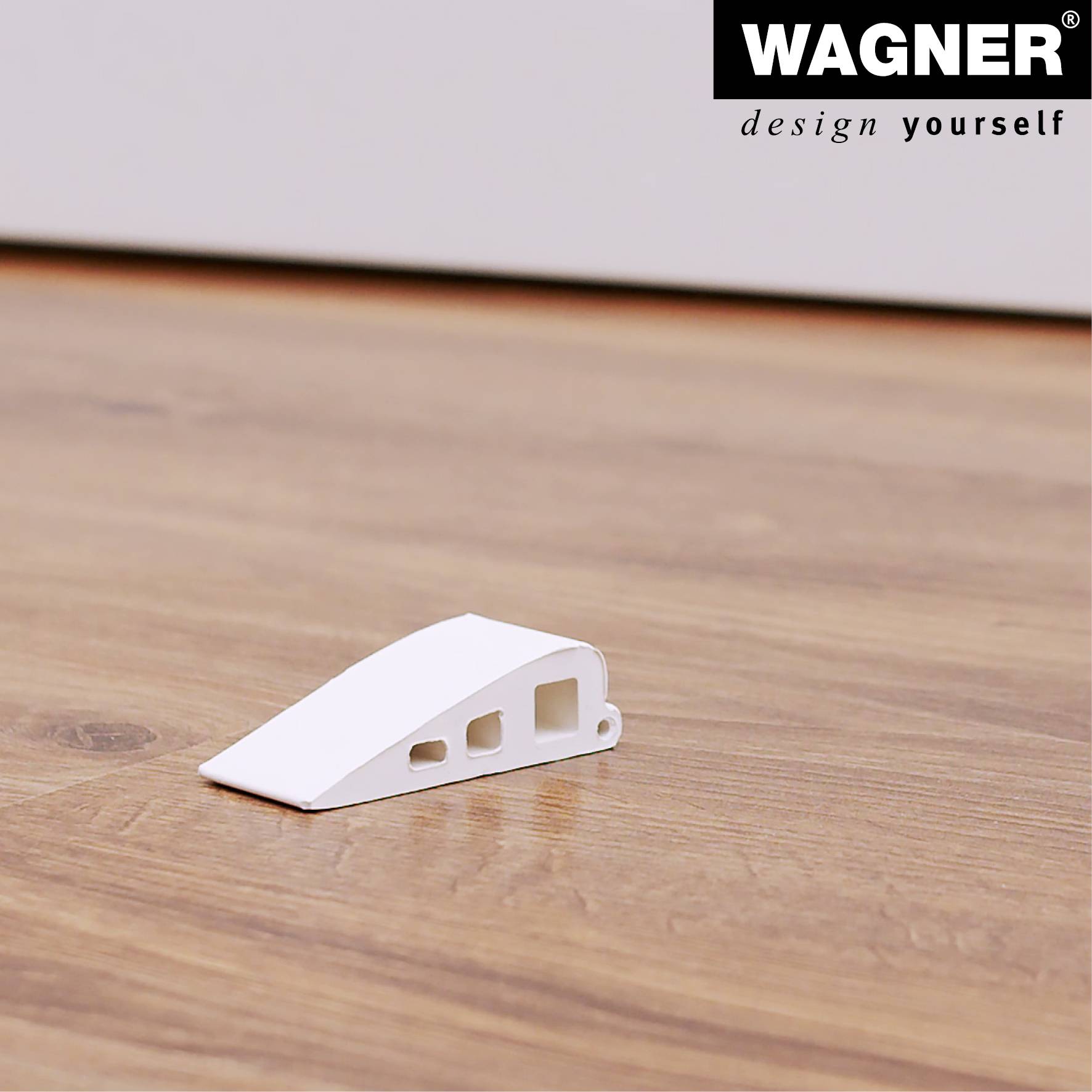 WAGNER Türkeil SOFT STICK 2tlg. - 60 x 20 x 15 mm, Vollgummi weiß, zum Unterschieben, schützt Tür und Wand - 15691502-3