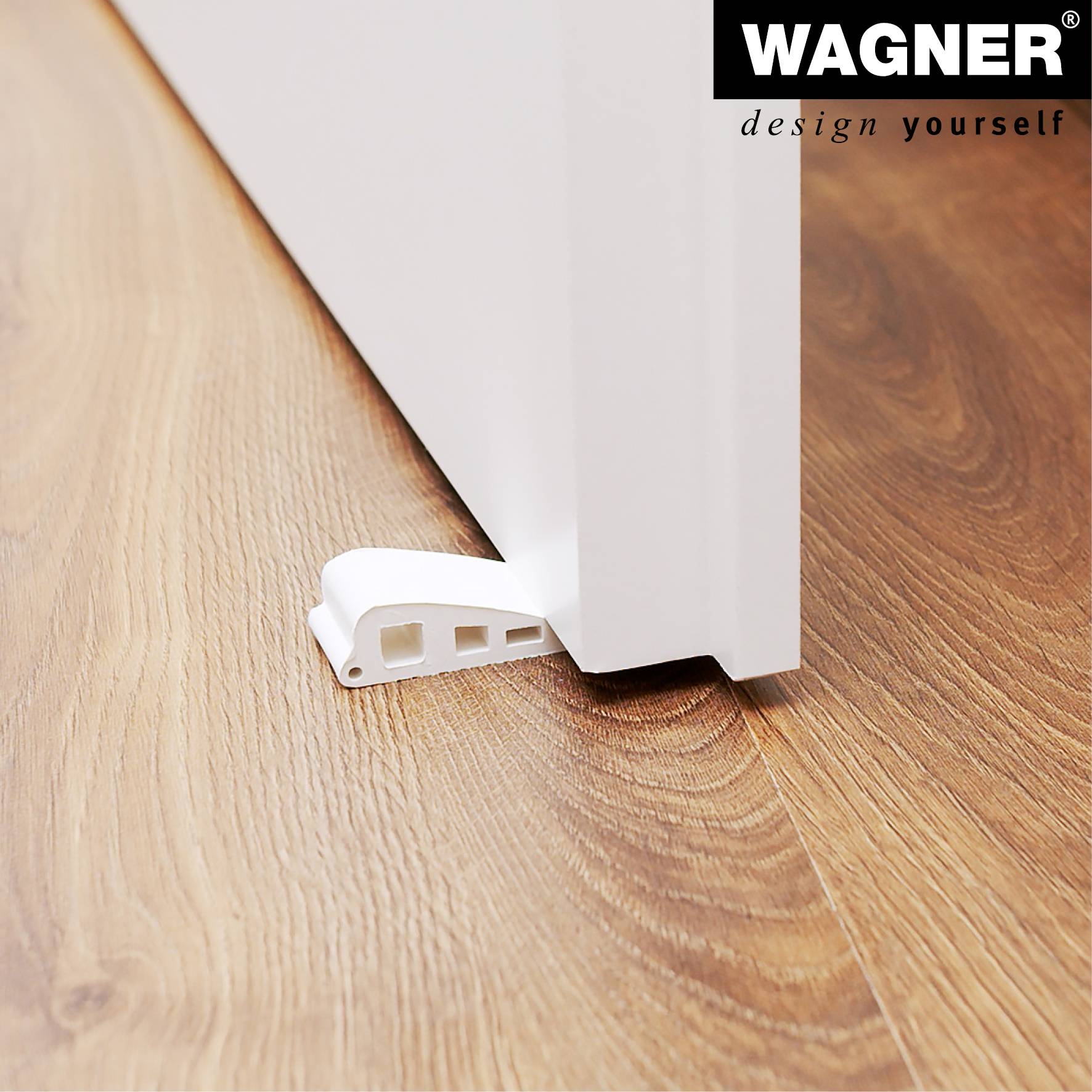 WAGNER Türkeil SOFT STICK 2tlg. - 60 x 20 x 15 mm, Vollgummi weiß, zum Unterschieben, schützt Tür und Wand - 15691502-4