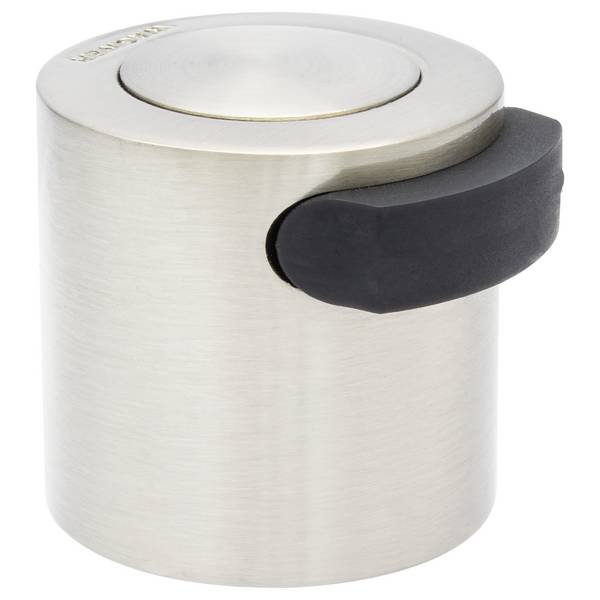 WAGNER Türstopper SCREW - Ø 35 x 40 x 35 mm, Metall Edelstahloptik, Kautschuk schwarz, inkl. Montagematerial - 15514511
