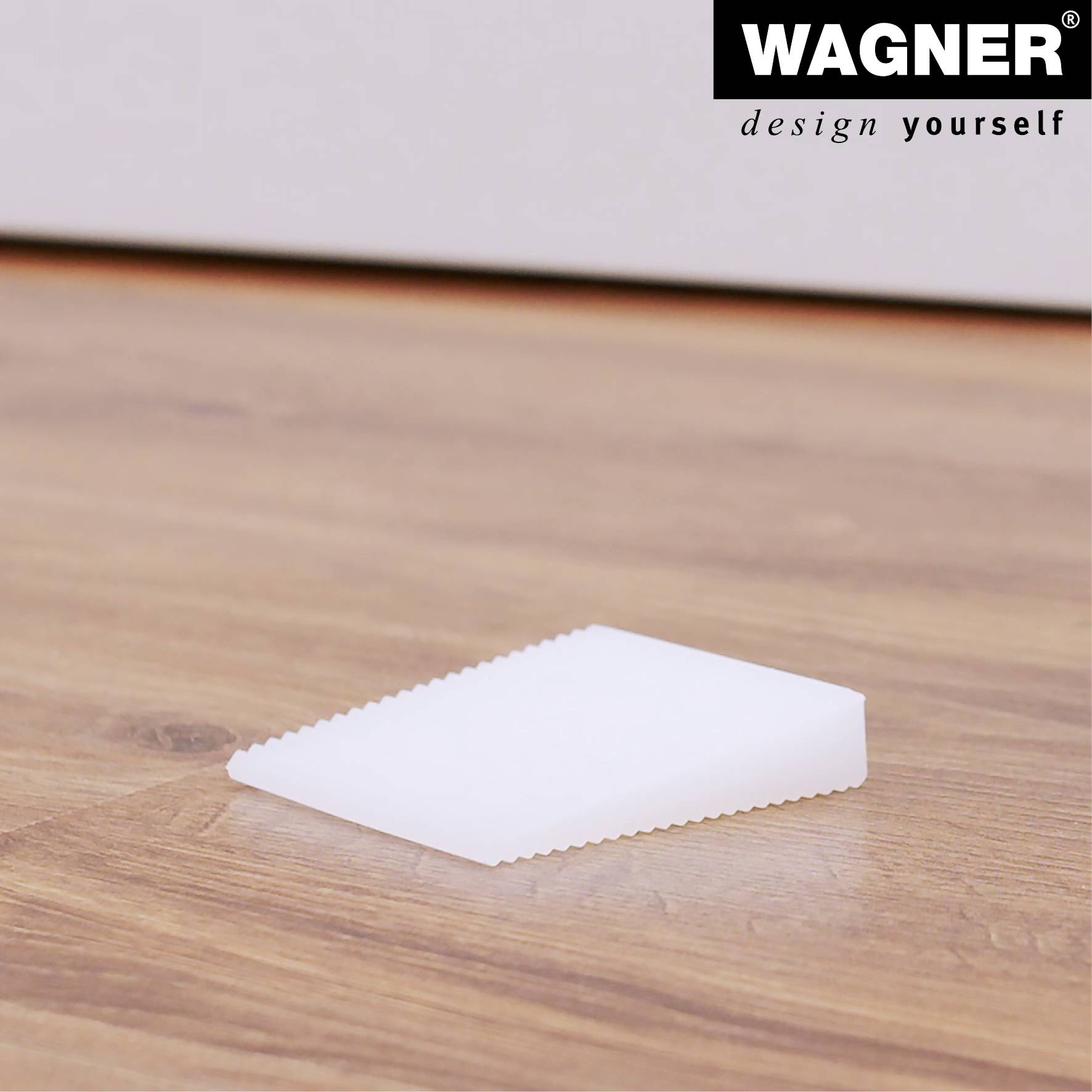 WAGNER Türkeil STICK 2tlg. - 70 x 60 x 15 mm, Vollgummi weiß, zum Unterschieben, schützt Tür und Wand - 15692502-3